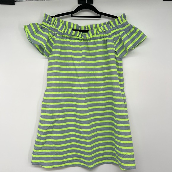 Corey Lynn Calter Anthropologie Bayside Off-The-Shoulder Striped Dress Size XS - Picture 2 of 6
